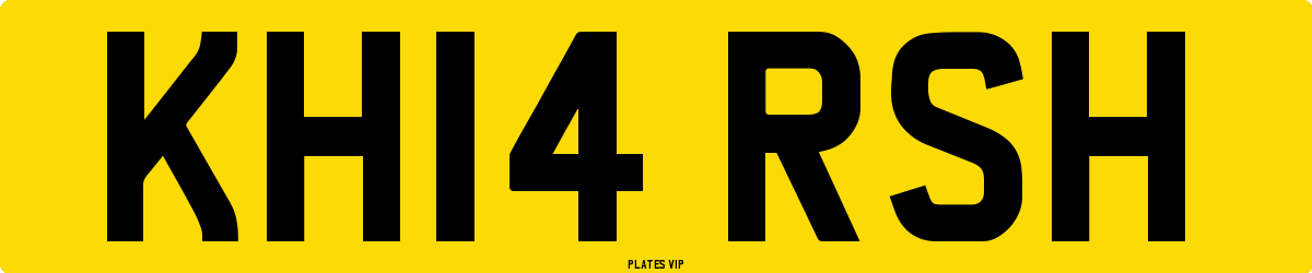 KH14 RSH Number Plate