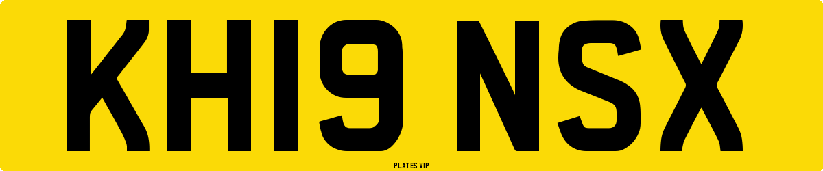 KH19 NSX Number Plate