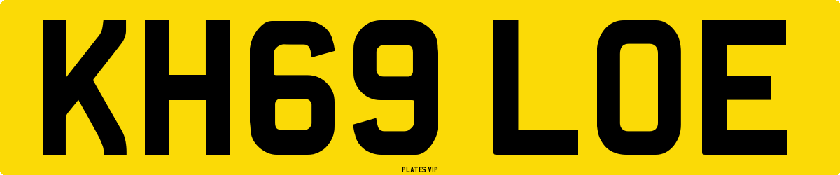 KH69 LOE Number Plate
