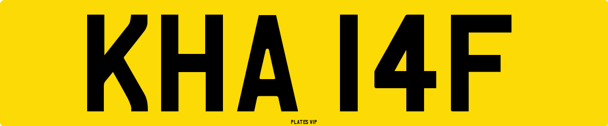 KHA 14F Number Plate