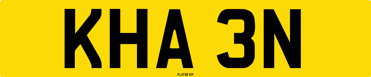 KHA 3N Number Plate