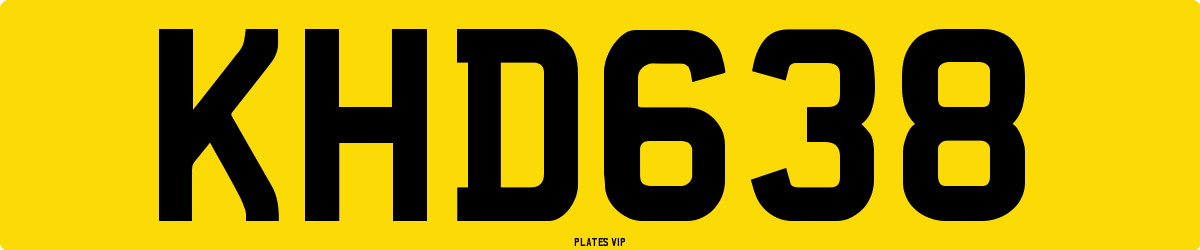 KHD638 Number Plate