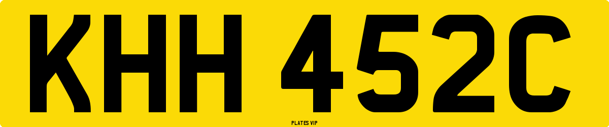 KHH 452C Number Plate