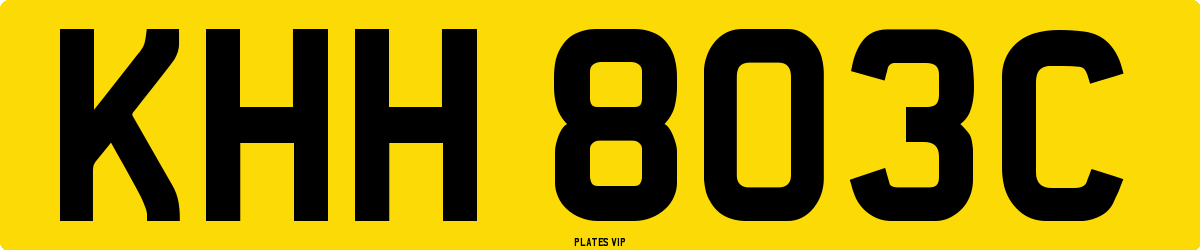 KHH 803C Number Plate