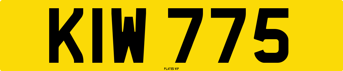 KIW 775 Number Plate
