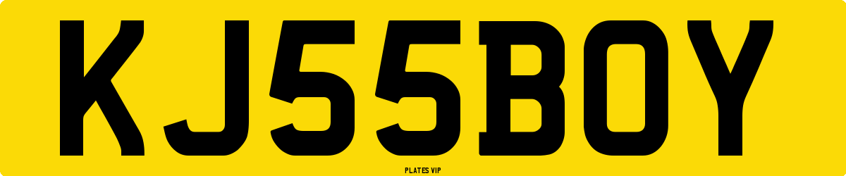 KJ 55 BOY Number Plate