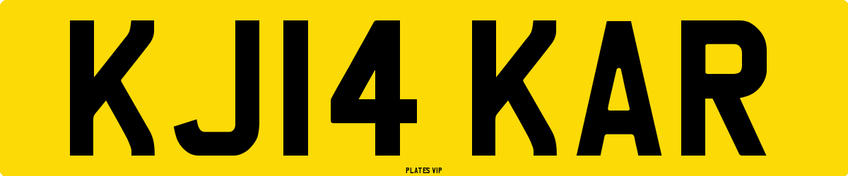 KJ14 KAR Number Plate