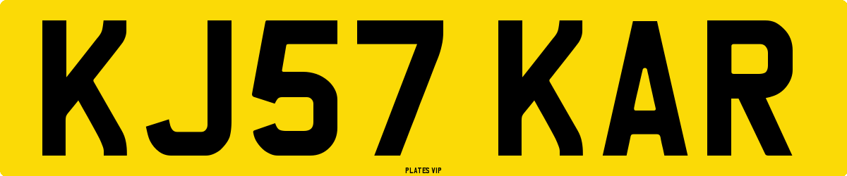 KJ57 KAR Number Plate