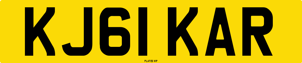 KJ61 KAR Number Plate