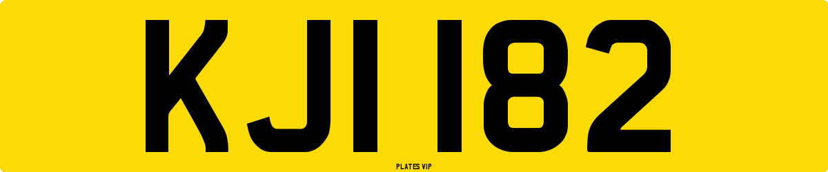 KJI 182 Number Plate