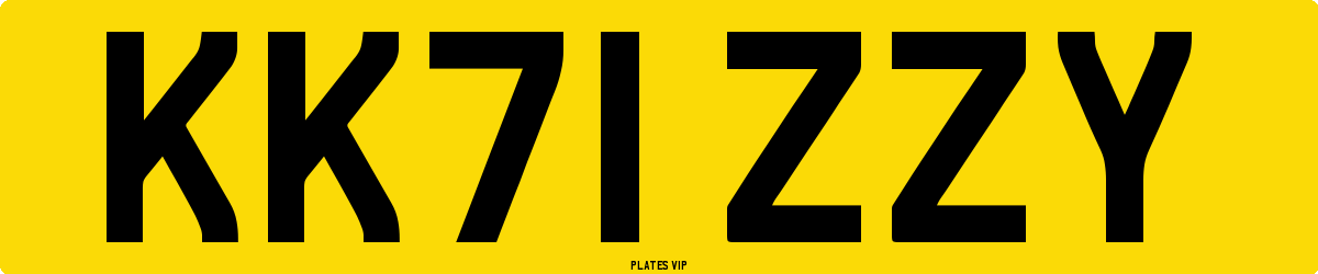 KK71 ZZY Number Plate