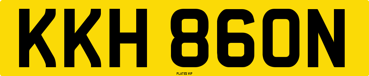 KKH 860N Number Plate