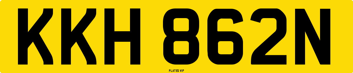 KKH 862N Number Plate