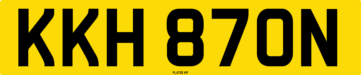 KKH 870N Number Plate