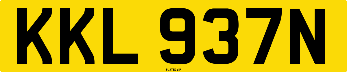 KKL 937N Number Plate