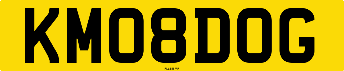 KM 08 DOG Number Plate