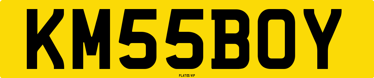 KM 55 BOY Number Plate