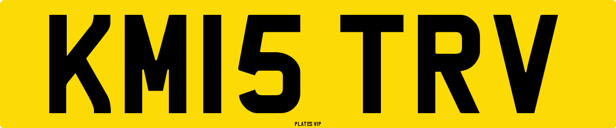 KM15 TRV Number Plate