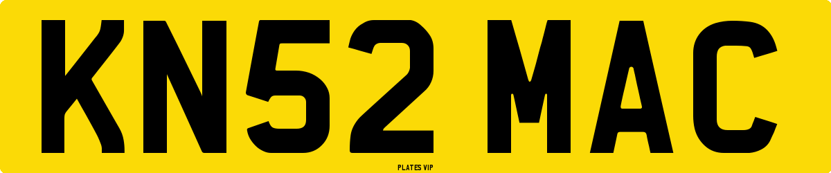 KN52 MAC Number Plate