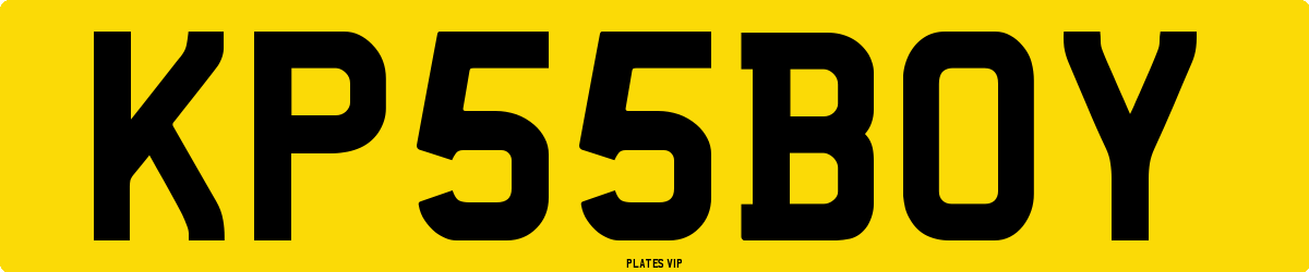KP 55 BOY Number Plate