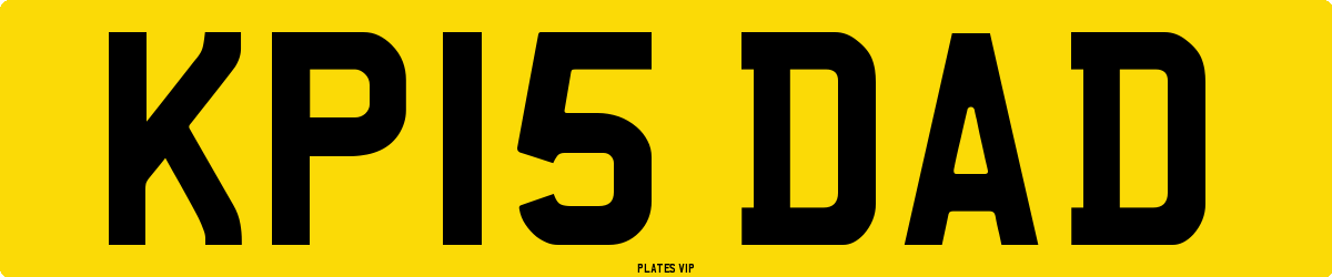 KP15 DAD Number Plate