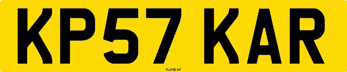 KP57 KAR Number Plate