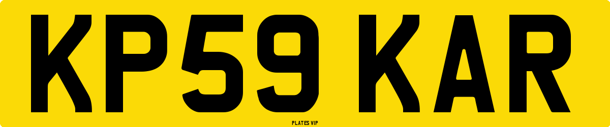 KP59 KAR Number Plate
