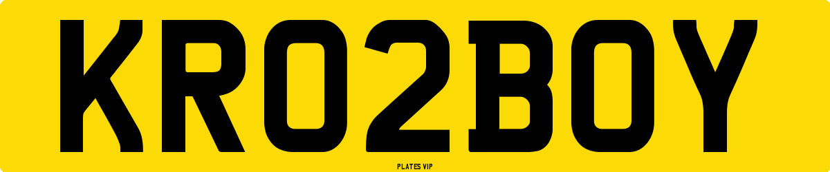 KR 02 BOY Number Plate