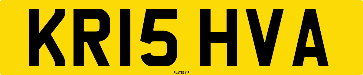 KR15 HVA Number Plate