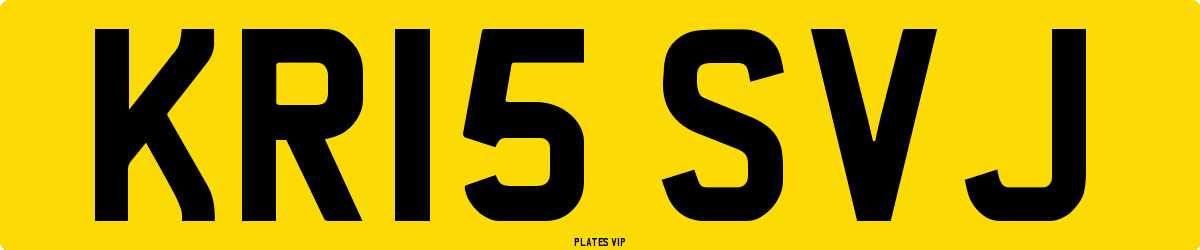 KR15 SVJ Number Plate