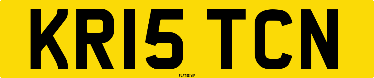 KR15 TCN Number Plate