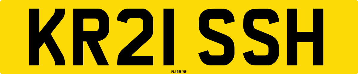 KR21 SSH Number Plate
