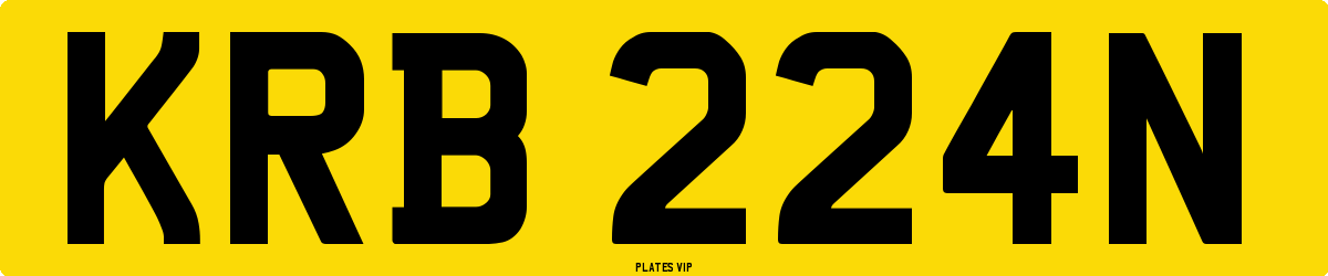 KRB 224N Number Plate