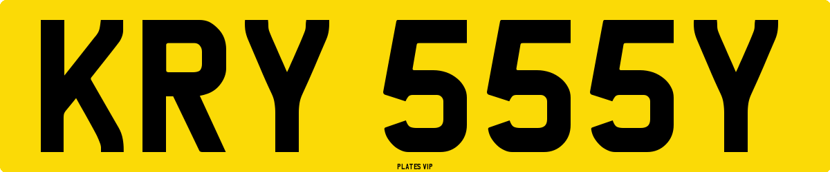 KRY 555Y Number Plate