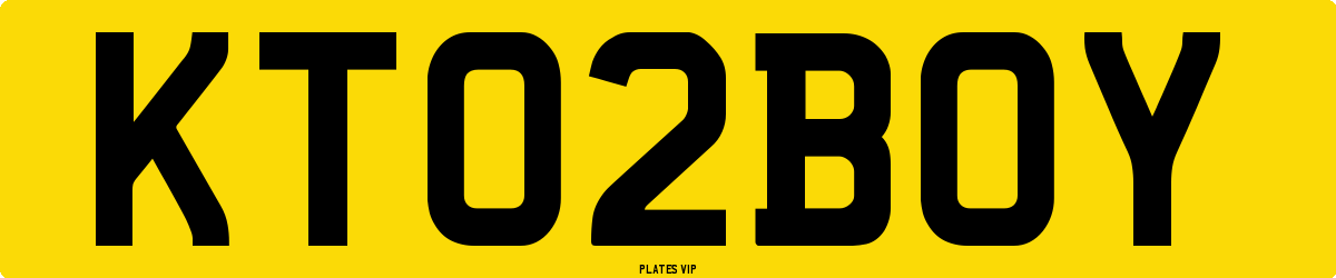 KT 02 BOY Number Plate