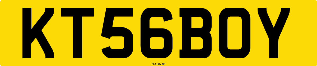 KT 56 BOY Number Plate