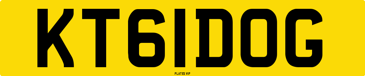 KT 61 DOG Number Plate