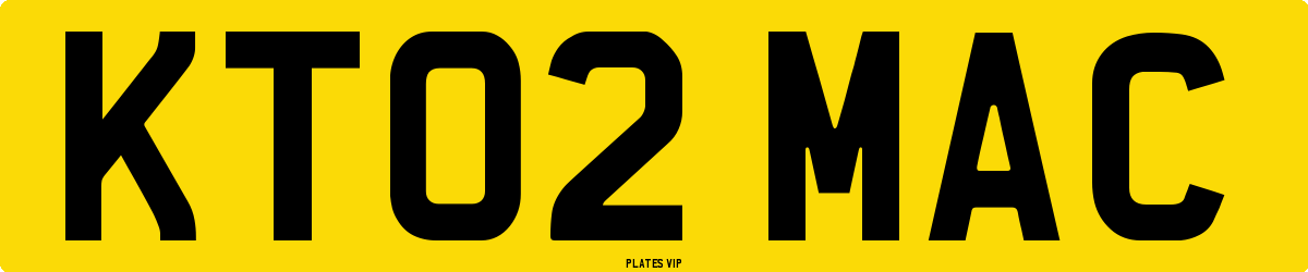 KT02 MAC Number Plate