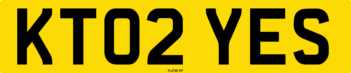 KT02 YES Number Plate