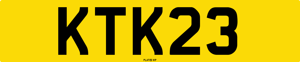 KTK23 Number Plate