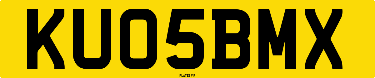 KU 05 BMX Number Plate