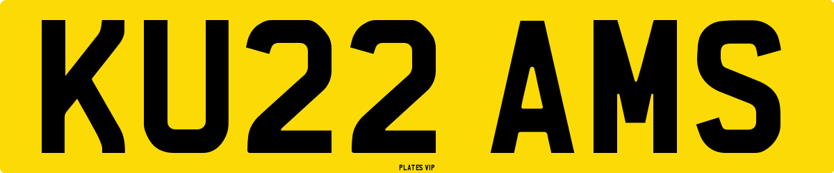 KU22 AMS Number Plate