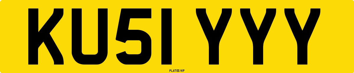 KU51 YYY Number Plate