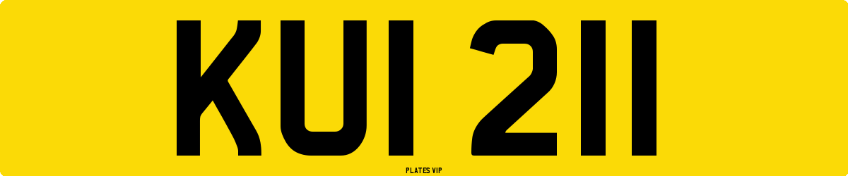 KUI 211 Number Plate