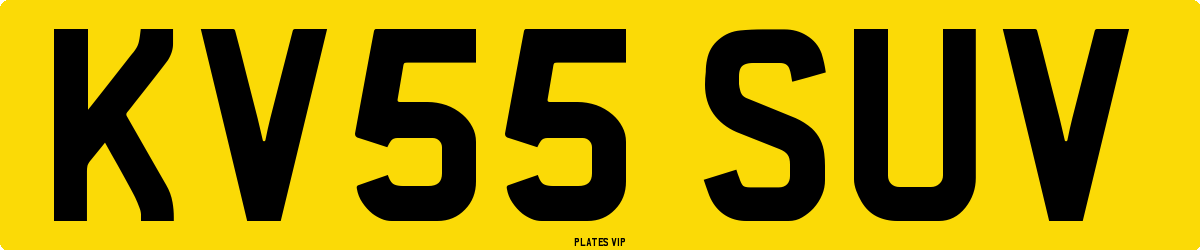 KV55 SUV Number Plate