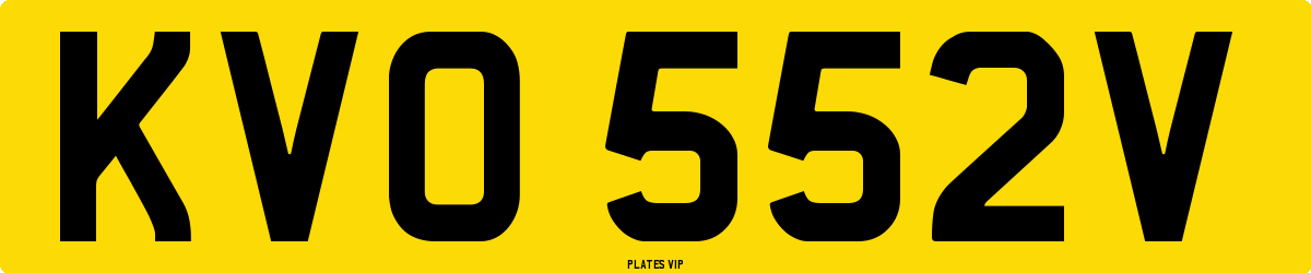 KVO 552V Number Plate