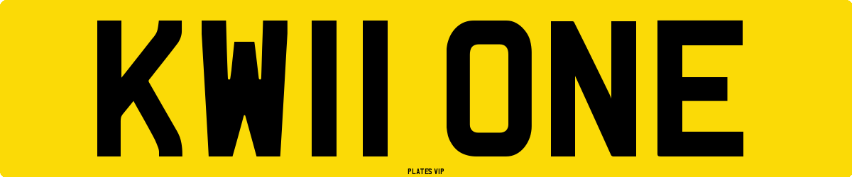 KW11 ONE Number Plate
