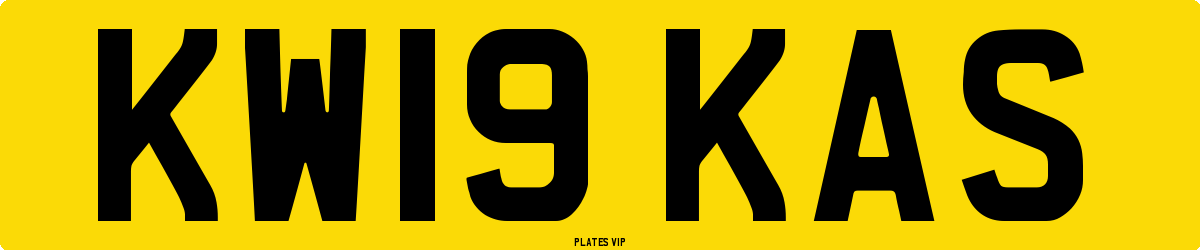 KW19 KAS Number Plate