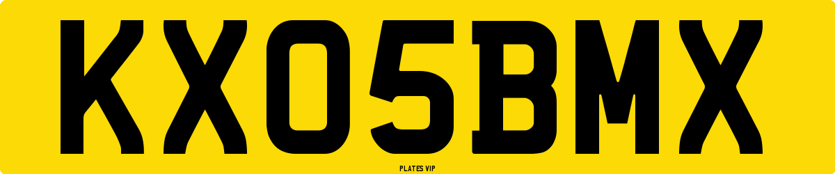 KX 05 BMX Number Plate