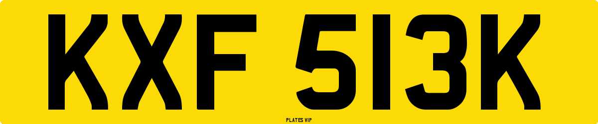 KXF 513K Number Plate